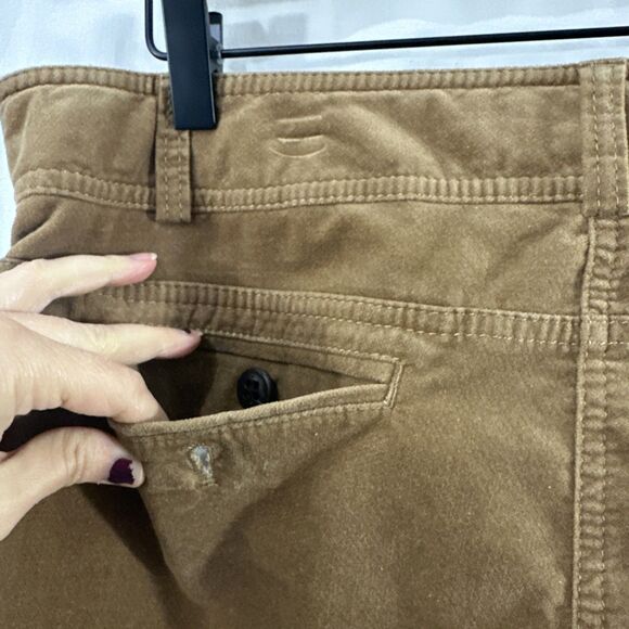 Ann Taylor Loft Tan Velvet Marisa Bermuda Shorts Womens Size 12P Fall Academia - Picture 8 of 8